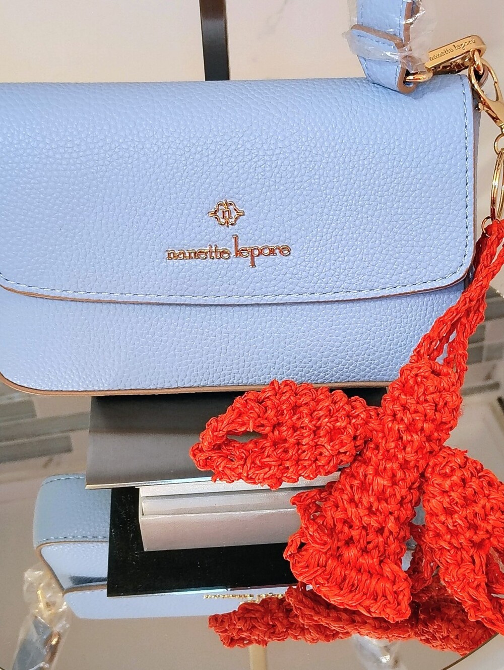 NWT 5fer Nanette Lepore Tote, Crossbody, Wristlet, Change Purse & Bag Charm GHW - Picture 6 of 16